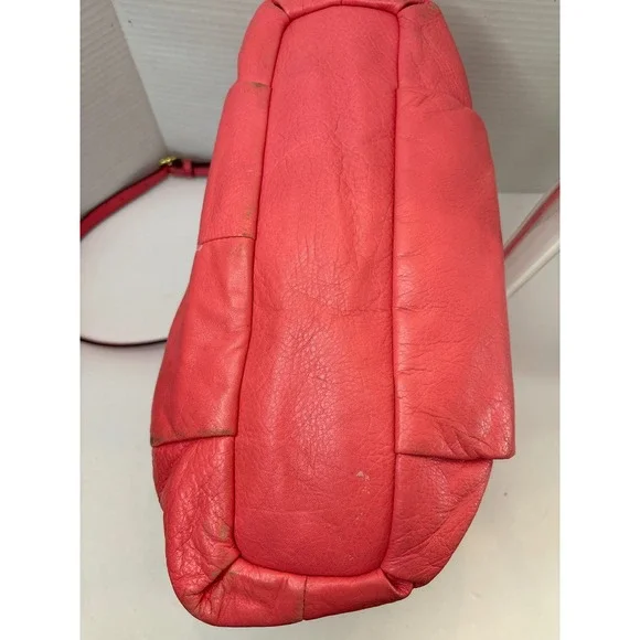 Coach Madison Phoebe Coral Pink Pebbled Leather Hobo Bag 21224 Womens - Picture 4 of 8